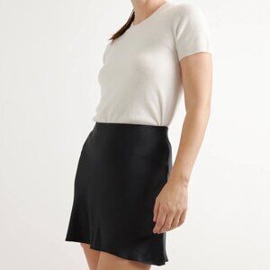 Quince Black Silk Mini Skirt (NWT)